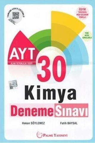 Palme YKS AYT Kimya 30 Deneme Sınavı | Palme Yayınları (Ciltsiz)  - Resim 1