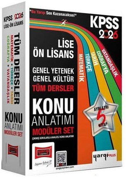 2026 KPSS Lise Ön Lisans GK - GY Tüm Dersler Konu Anlatımı Modüler Set  -  5 Kitap Takım | Yargı Yayınları (İnce Kapak)  - Resim 1