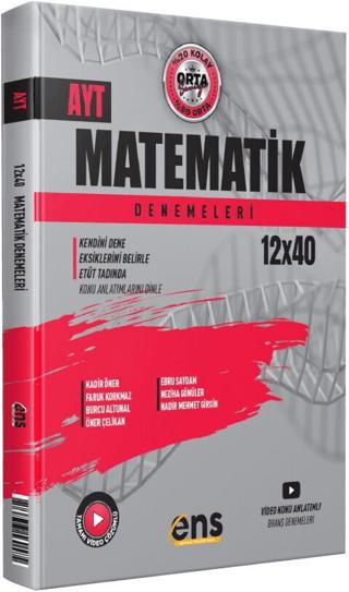 AYT Matematik 12 x 40 Denemeleri | ENS Yayınları (Ciltsiz)  - Resim 1