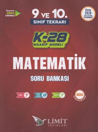 TYT 9. ve 10. Sınıf Tekrarı Matematik K-28 Maarif Model Soru Bankası | Limit Yayınları (Ciltsiz)  - Resim 1