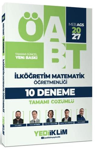 2027 MEB AGS ÖABT İlköğretim Matematik Öğretmenliği Tamamı Çözümlü 10 Deneme | Yediiklim Yayınları (Ciltsiz)  - Resim 1
