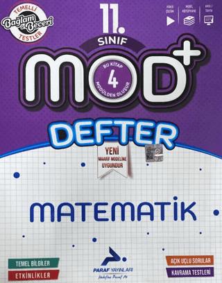 11. Sınıf Mod Matematik Defter | Paraf Yayınları (Ciltsiz)  - Resim 1