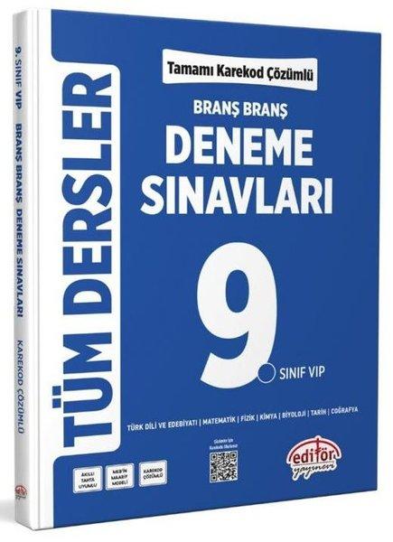 9.Sınıf Tüm Dersler Branş Branş Tamamı Çözümlü Deneme Sınavları | Editör (İnce Kapak)  - Resim 1