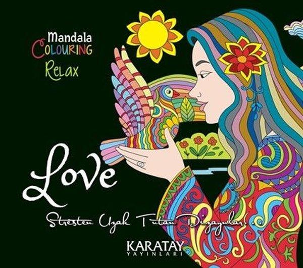 Coloring Relax - Mandala - Love | Karatay Yayınları (İnce Kapak)  - Resim 1