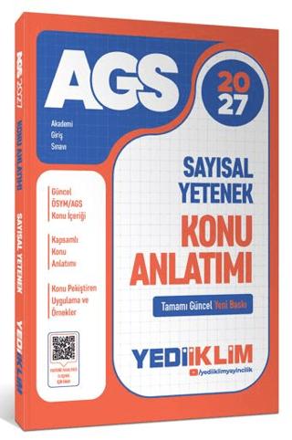 2027 MEB AGS Sayısal Yetenek Konu Anlatımı | Yediiklim Yayınları (Ciltsiz)  - Resim 1