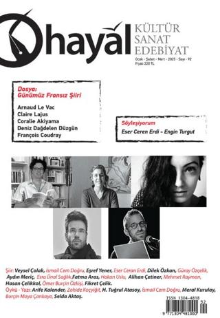Hayal Kültür Sanat Edebiyat Dergisi Sayı: 92 | Hayal Yayınları (Ciltsiz)  - Resim 1