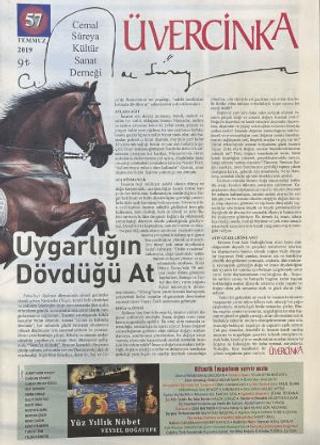 Üvercinka Dergisi Sayı: 57 Temmuz 2019 | Üvercinka Dergisi (Ciltsiz)  - Resim 1