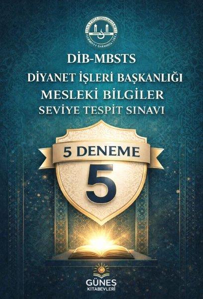 DİB - MBSTS Diyanet İşleri Başkanlığı Mesleki Bilgiler Seviye Tespit Sınavı 5 Deneme | Güneş Kitabevleri (İnce Kapak)  - Resim 1