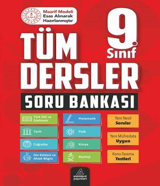 9. Sınıf Tüm Dersler Soru Bankası | 4 Element Yayınları (İnce Kapak)  - Resim 1