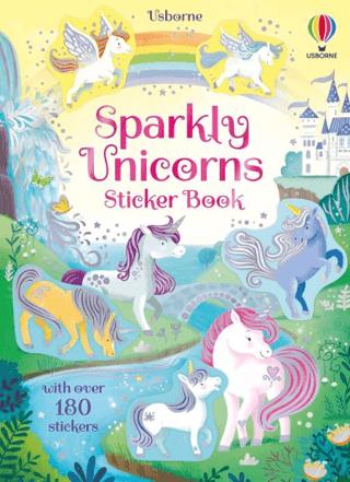 Sparkly Unicorns Sticker Book | Usborne (Ciltsiz)  - Resim 1
