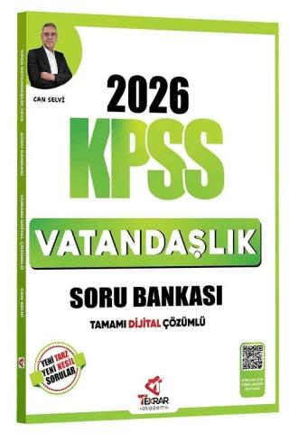 2026 KPSS Vatandaşlık Soru Bankası Çözümlü | Tekrar Akademi Yayınları (Ciltsiz)  - Resim 1