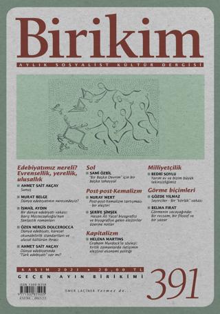 Birikim Sayı 391 Aylık Sosyalist Kültür Dergisi Kasım 2021 | Birikim Yayınları (Ciltsiz)  - Resim 1
