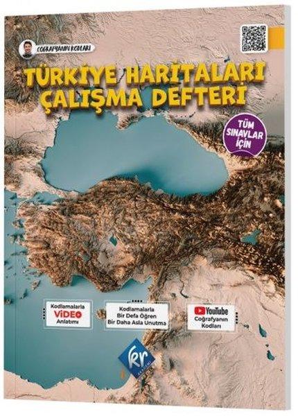 Coğrafyanın Kodları Türkiye Haritaları Çalışma Defteri | KR Akademi (İnce Kapak)  - Resim 1