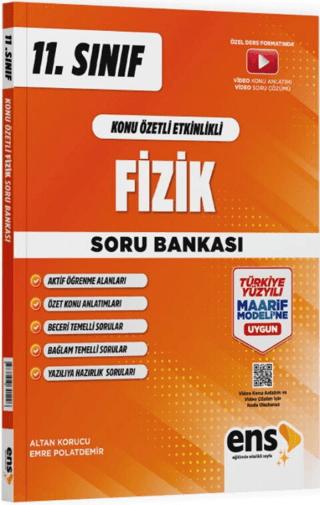 11. Sınıf Fizik Maarif Konu Özetli Etkinlikli Soru Bankası | ENS Yayınları (Ciltsiz)  - Resim 1