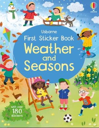 First Sticker Book Weather and Seasons | Usborne (Ciltsiz)  - Resim 1