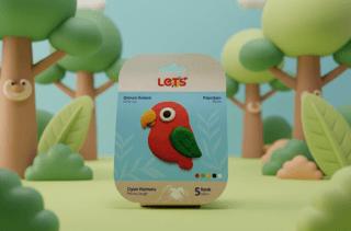 Let’s Mini Changelle 5 Renk Orman Kulübü Papağan Oyun Hamuru 120g | Lets - Resim 1