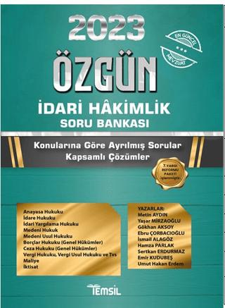 Özgün İdari Hakimlik Soru Bankası | Temsil Kitap (Ciltsiz)  - Resim 1
