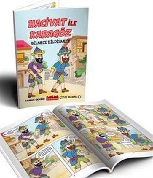 Hacivat ile Karagöz Bilmece Bildirmece | Bordo Ressam (İnce Kapak)  - Resim 1