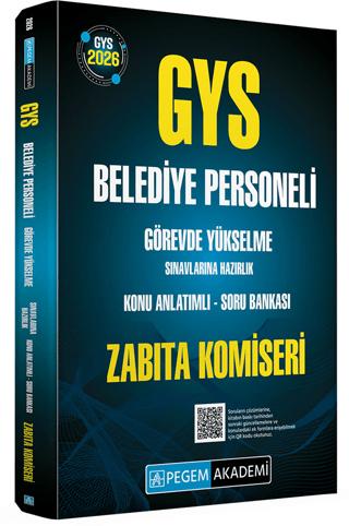 2026 GYS Belediye Personeli Görevde Yükselme Sınavlarına Hazırlık Konu Anlatımlı Soru Bankası Zabıta Komiseri | Pegem Akademi Yayıncılık (Ciltsiz)  - Resim 1