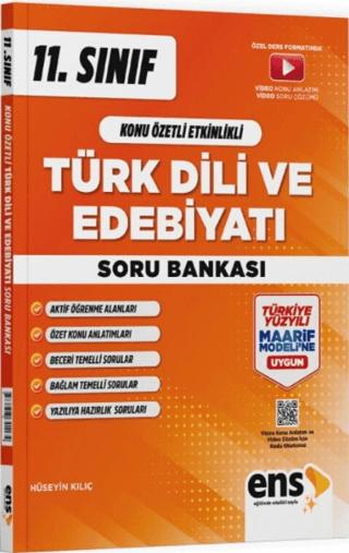 11. Sınıf Türk Dili ve Edebiyatı Konu Özetli Etkinlikli Soru Bankası | ENS Yayınları (Ciltsiz)  - Resim 1