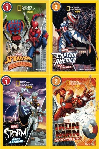 National Geographic Kids - Marvel Kahramanları İle Keşif Yolculuğu Serisi Seti - 4 Kitap Takım | Beta Kids (İnce Kapak)  - Resim 1