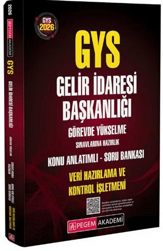 2026 GYS Gelir İdaresi Başkanlığı Görevde Yükselme Sınavlarına Veri Hazırlama ve Kontrol İşletmeni Hazırlık Konu Anlatımlı Soru Bankası | Pegem Akademi Yayıncılık (Ciltsiz)  - Resim 1