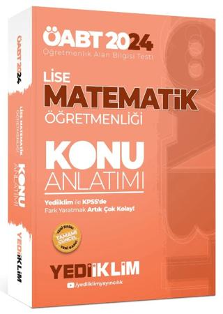 2024 ÖABT Lise Matematik Öğretmenliği Konu Anlatımı | Yediiklim Yayınları (Ciltsiz)  - Resim 1