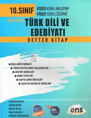 10. Sınıf Türk Dili ve Edebiyatı Destek Defter Kitap | ENS Yayınları (Ciltsiz)  - Resim 1