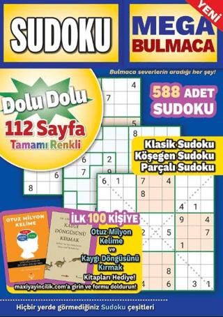 Mega Sudoku Bulmaca 21 | Maxi Yayıncılık (Ciltsiz)  - Resim 1