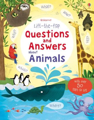 Lift-The-Flap Questions and Answer About Animals | Usborne (Ciltli)  - Resim 1