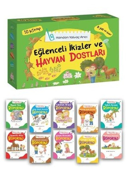Eğlenceli İkizler ve Hayvan Dostları - 10 Kitap Takım - 8 Yaş ve Üzeri | Nesil Çocuk Yayınları
