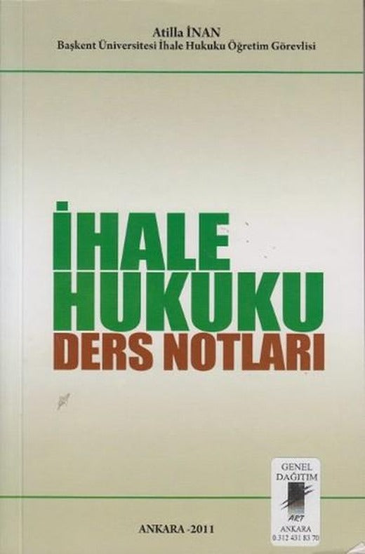 İhale Hukuku Ders Notları | Art Basın Yayın (İnce Kapak)