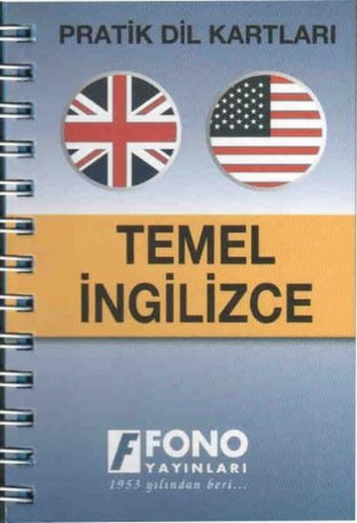 Pratik Dil Kartları Temel İngilizce | Fono Yayınları (İnce Kapak)