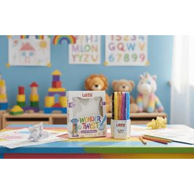 Let’s Wonder Twist Çevirmeli Mum Boya 12 Renk | Lets