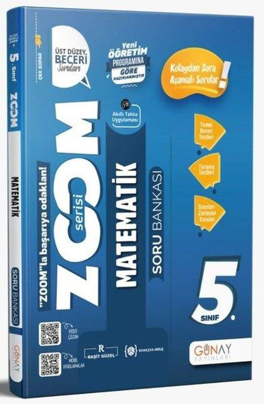 5. Sınıf Zoom Serisi Matematik Soru Bankası | Günay Yayıncılık (İnce Kapak)