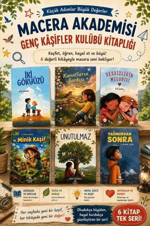 Macera Akademisi Genç Kaşifler Kulübü Kitaplığı Seti - 6 Kitap Takım | Ekinoks (İnce Kapak)