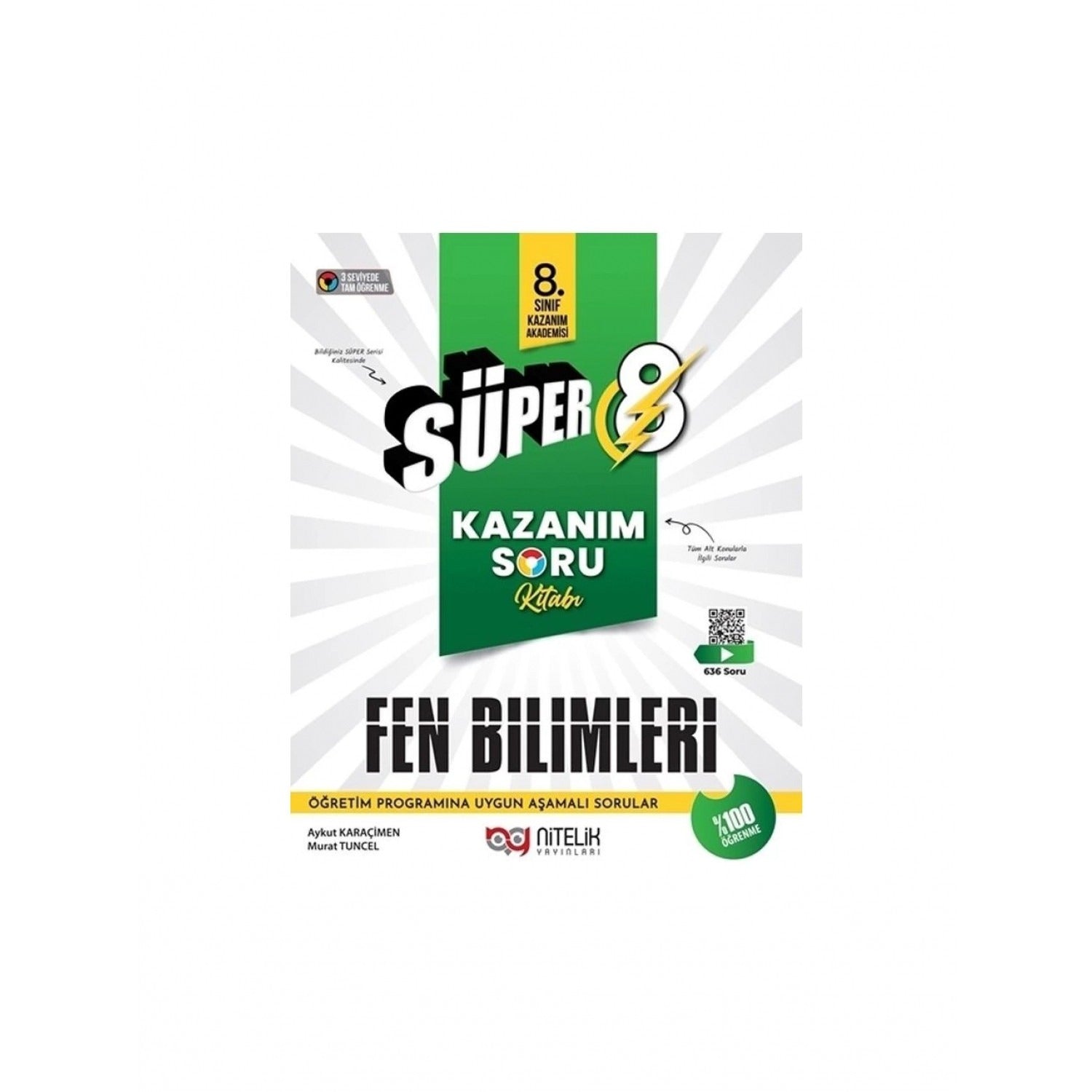 Süper 8 Fen Bilimleri Kazanım Soru Kitabı | Nitelik Yayınları (Ciltsiz)
