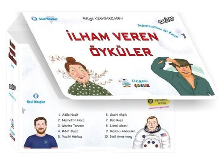 İlham Veren Öyküler Seti - 10 Kitap Takım | Üçgen Çocuk (İnce Kapak)