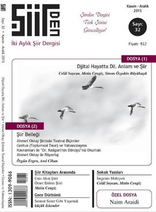 Şiirden İki Aylık Şiir Dergisi Sayı: 32 Kasım - Aralık 2015 | Şiirden Yayıncılık (Ciltsiz)  - Resim 1