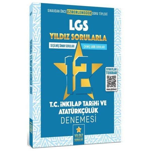 8.Sınıf LGS T.C.İnkılap Tarihi ve Atatürkçülük 12 Deneme | Yıldız Sorular Yayınları (İnce Kapak)
