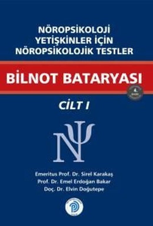 Bilnot Bataryası - Nöropsikoloji Yetişkinler İçin Nöropsikolojik Testler Cilt 1 | Türk Psikologlar Derneği Yayınları (İnce Kapak)