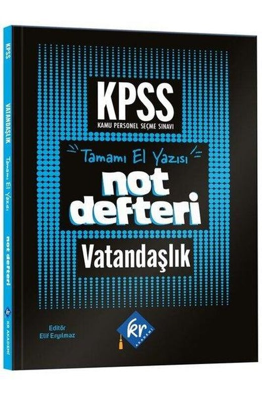 KPSS Vatandaşlık El Yazısı Konu Anlatım Defteri | KR Akademi (İnce Kapak)