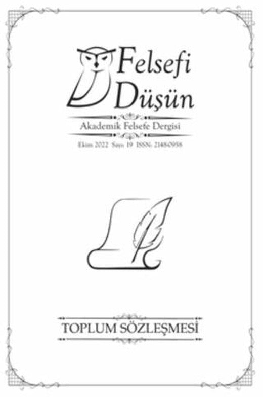 Felsefi Düşün Akademik Felsefe Dergisi Sayı: 19 - Toplum Sözleşmesi | Pinhan Yayıncılık (Ciltsiz)