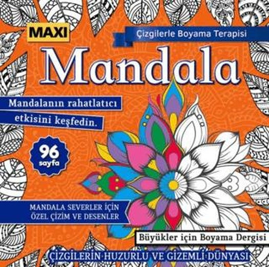Maxi Mandala Çizgilerle Boyama Terapisi 15 | Maxi Yayıncılık (Ciltsiz)