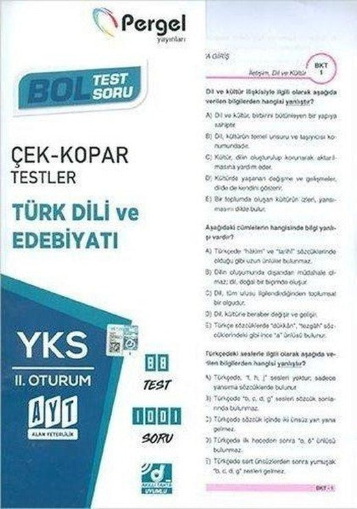 AYT Türk Dili ve Edebiyatı Çek Kopar Testler | Pergel (İnce Kapak)