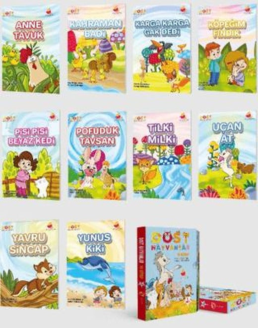 Dost Hayvanlar Hikaye Seti 10 Kitap Takım
