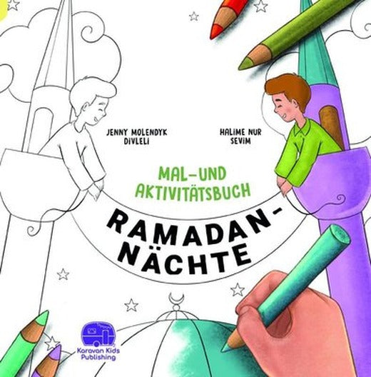 Ramadan Nights Activity and Colouring Book İngilizce Etkinlikli Boyama Kitabı - Ramazan Geceleri | Karavan Çocuk
