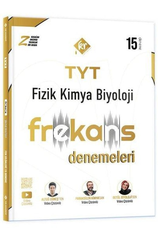 TYT Fizik Kimya Biyoloji FKB 15'li Frekans Denemeleri | KR Akademi (İnce Kapak)