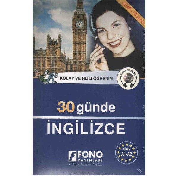 30 Günde İngilizce (CD'li) - Kutulu | Fono Yayınları