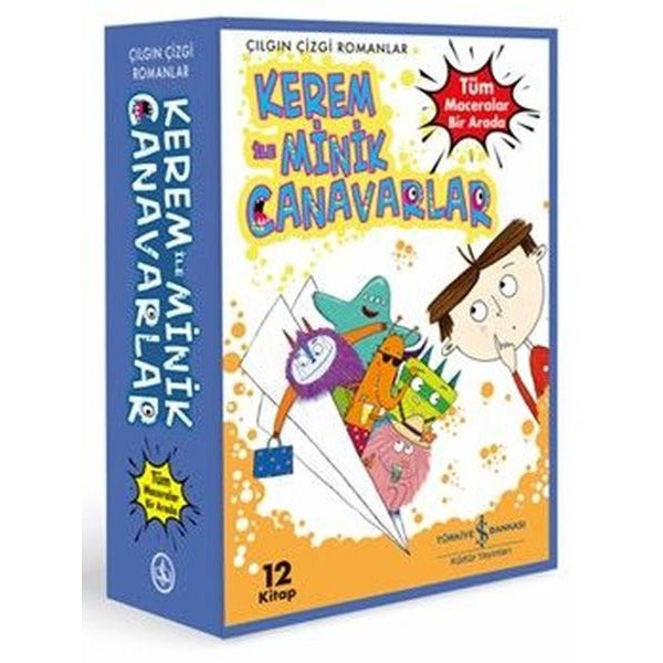 Kerem İle Minik Kahramanlar - Tüm Maceralar Bir Arada - 12 Kitap Takım | İş Bankası Kültür Yayınları (İnce Kapak)
